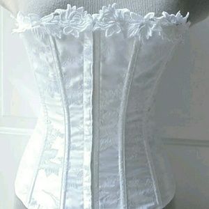 Lace Trim Hook & Eye Corset
